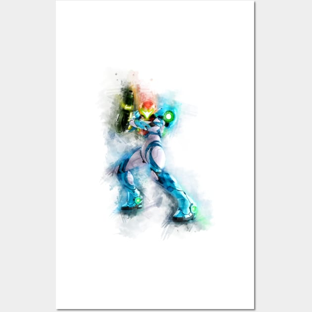 Metroid Dread - Samus (Watercolor) Wall Art by Stylizing4You